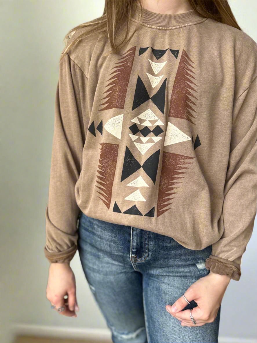 Aztec Mineral Graphic Sweatshirt