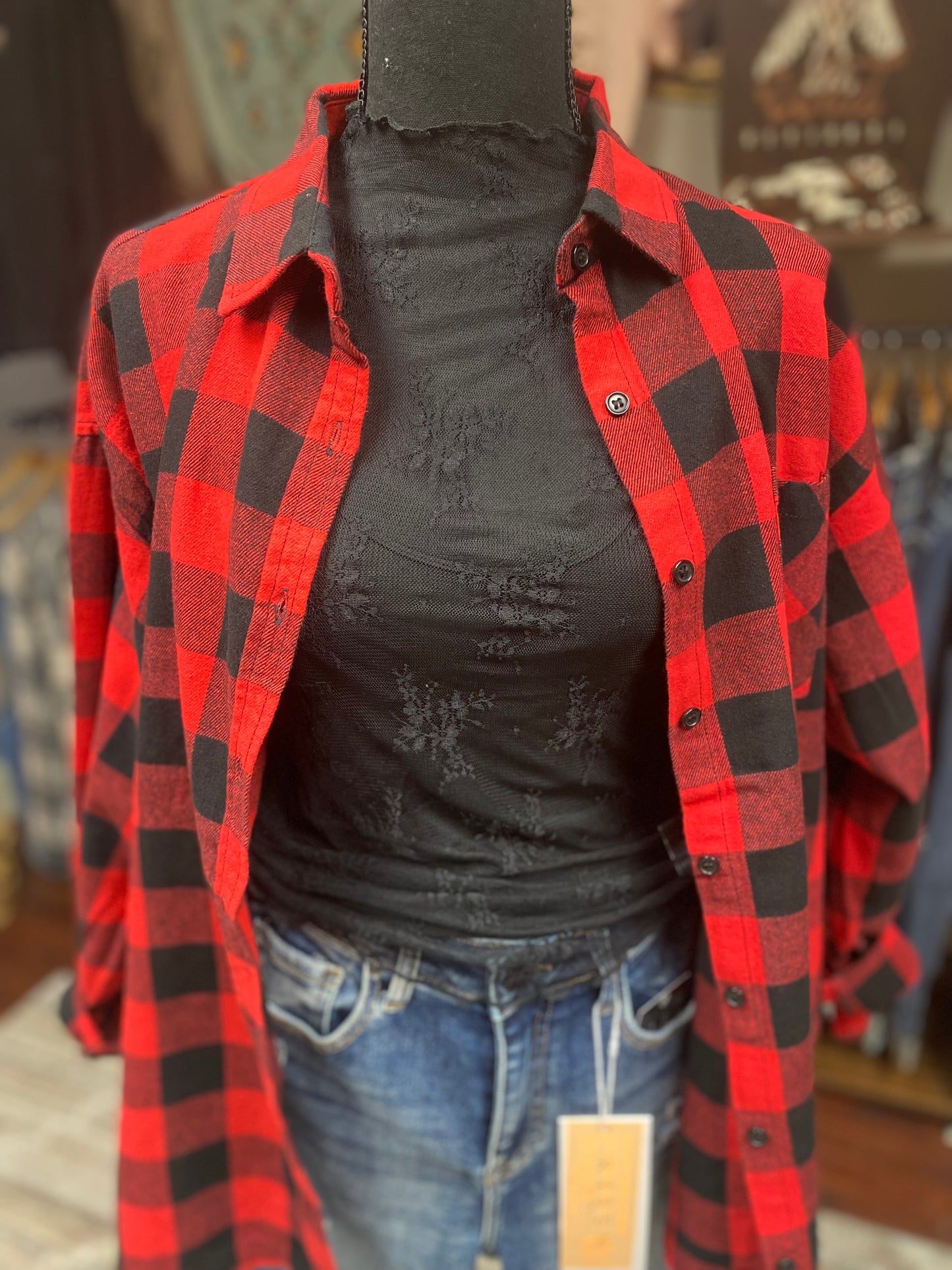 Buffalo Plaid Oversized Shirt