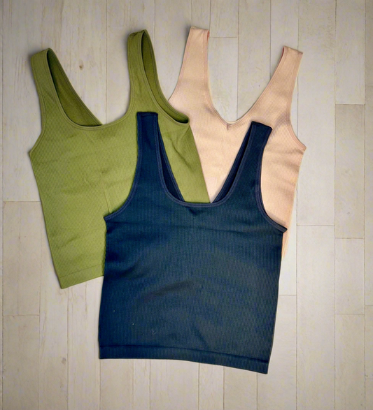 Reverssible Ribbed Seamless Tank