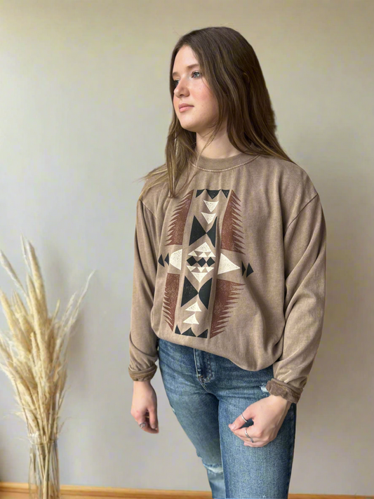 Aztec Mineral Graphic Sweatshirt