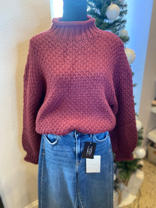 Oversized Waffle Knit Sweater