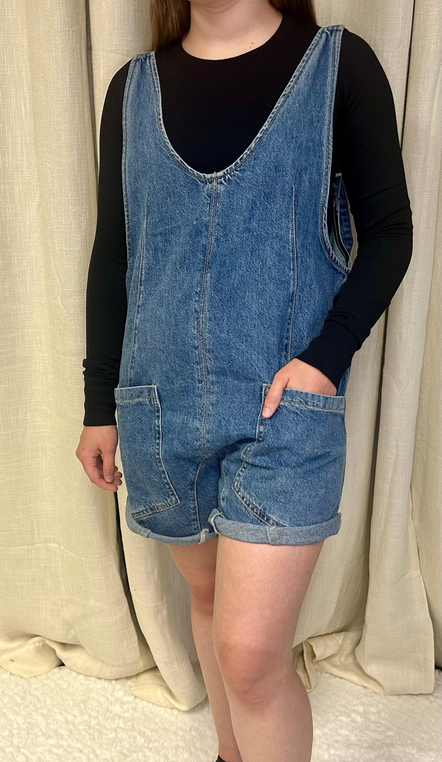 Denim Romper