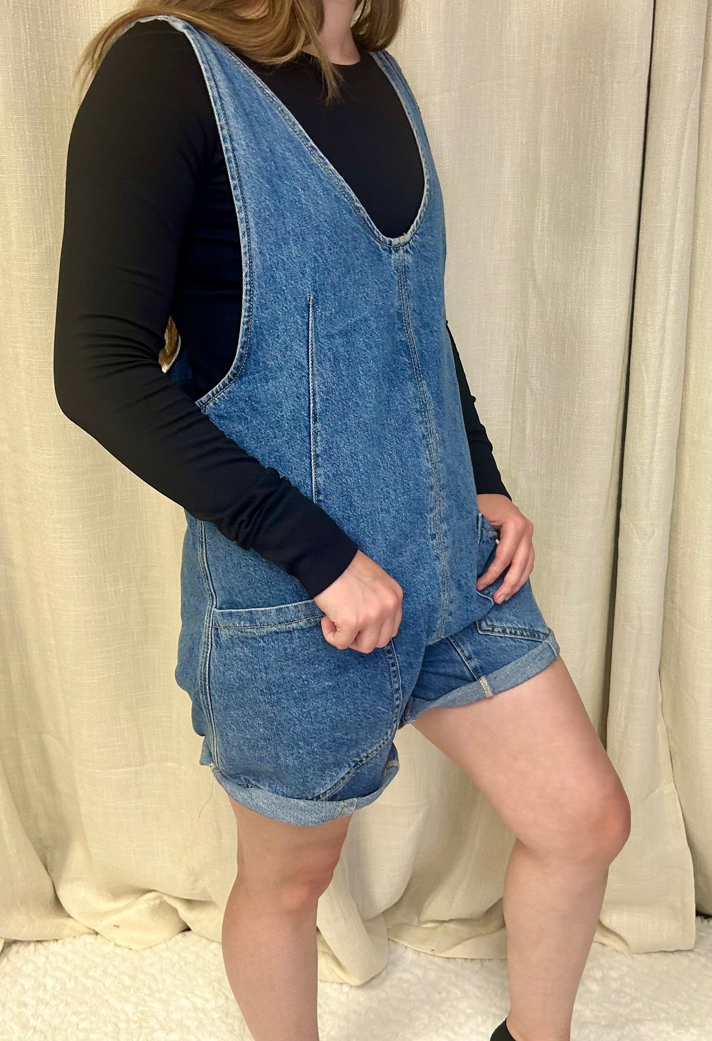 Denim Romper